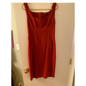 Black Halo size 8 knee dress paprika